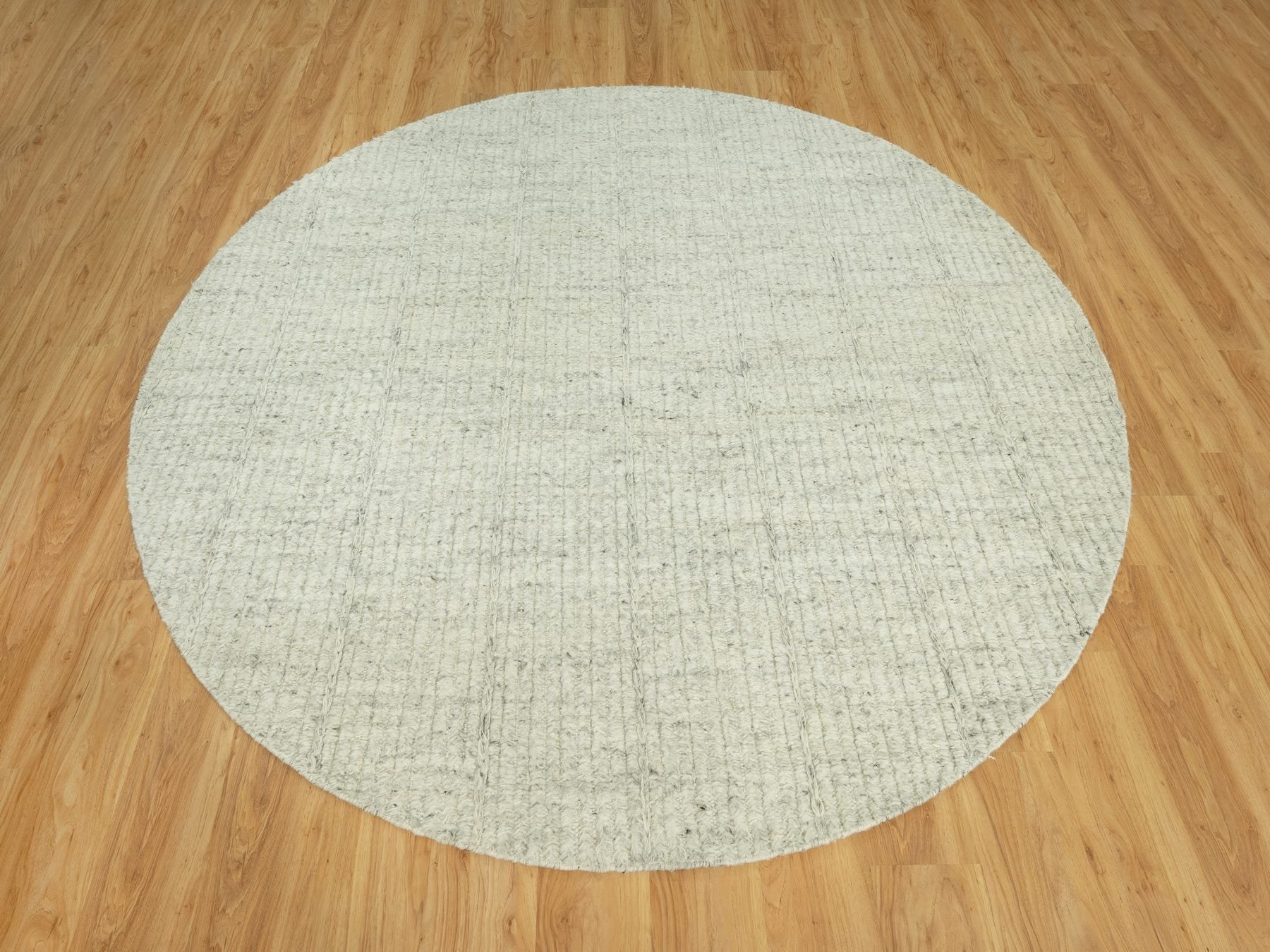 Flatweave / Kilim hand-knotted wool rug in Gray, 8'1" x 8'1", SKU O090456