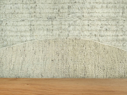 Grey 8'1" x 8'1" Flatweave / Kilim Hand woven Wool Rug - Sku: O090456