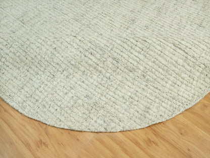 Grey 8'1" x 8'1" Flatweave / Kilim Hand woven Wool Rug - Sku: O090456