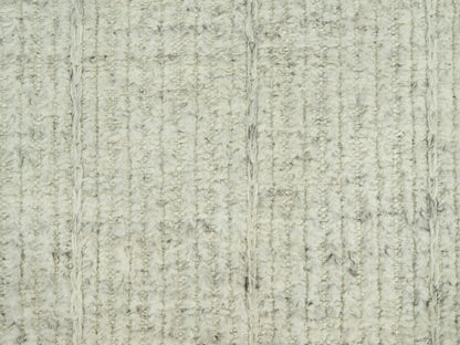 Grey 8'1" x 8'1" Flatweave / Kilim Hand woven Wool Rug - Sku: O090456