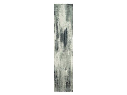 Black 2'6" x 11'11" Modern and Contemporary Hand knotted Wool/Silk Rug - Sku: O090463