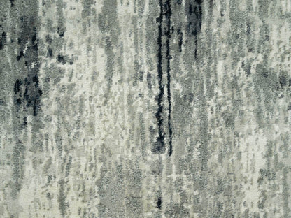 Modern / Contemporary hand-knotted wool/silk runner in Black, 2'6" x 11'11", SKU O090463