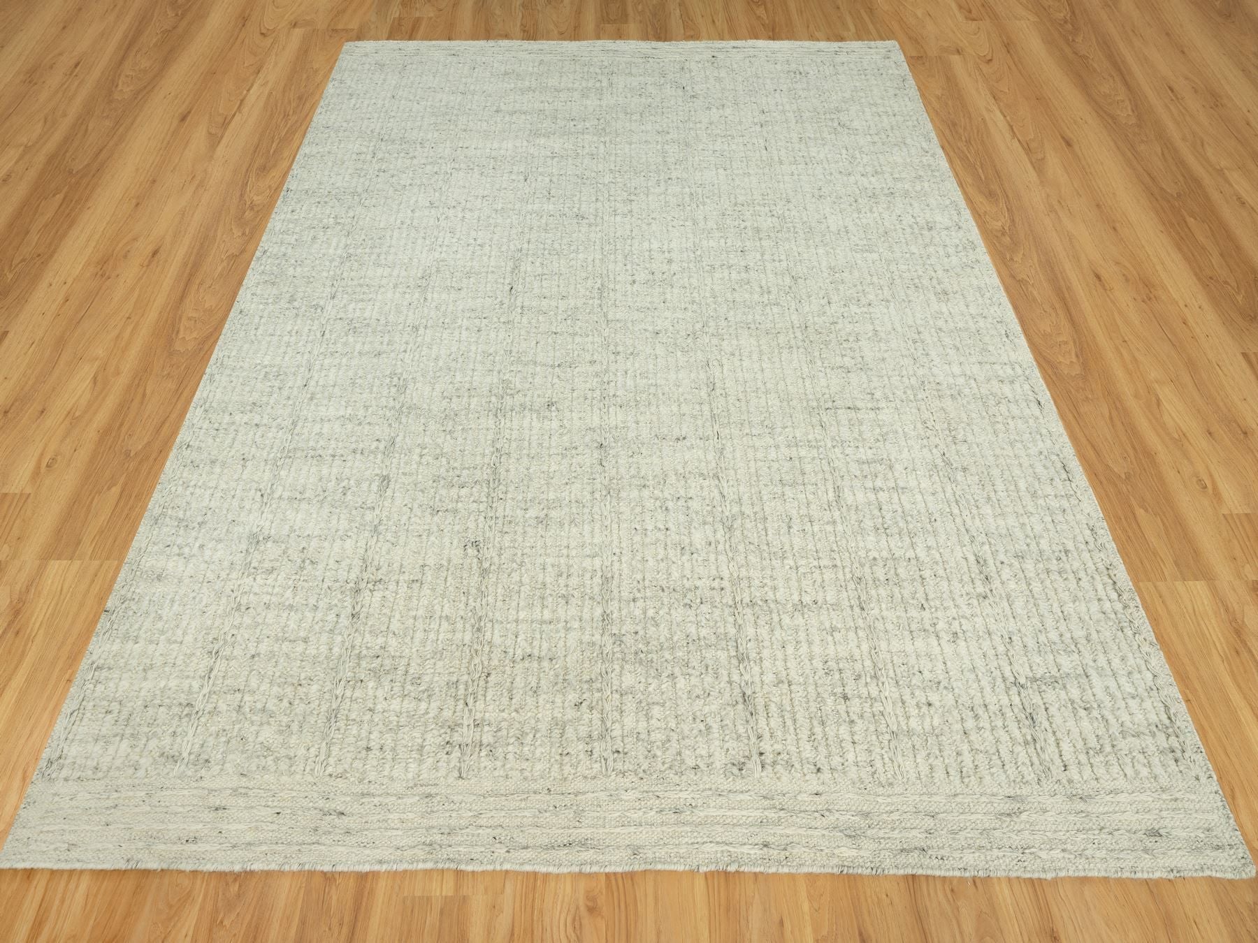 Flatweave / Kilim hand-knotted wool rug in Gray, 8'3" x 10'0", SKU O090466