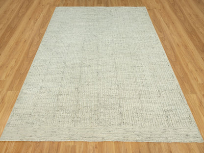 Grey 8'3" x 10'0" Flatweave / Kilim Hand woven Wool Rug - Sku: O090466