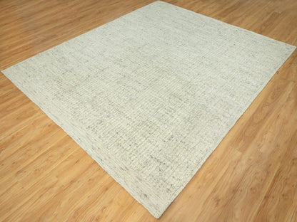 Grey 8'3" x 10'0" Flatweave / Kilim Hand woven Wool Rug - Sku: O090466