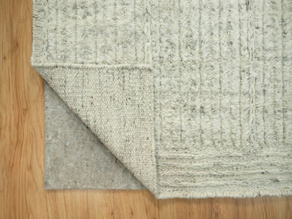 Grey 8'3" x 10'0" Flatweave / Kilim Hand woven Wool Rug - Sku: O090466