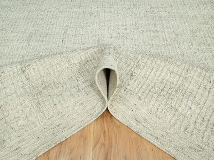 Grey 8'3" x 10'0" Flatweave / Kilim Hand woven Wool Rug - Sku: O090466