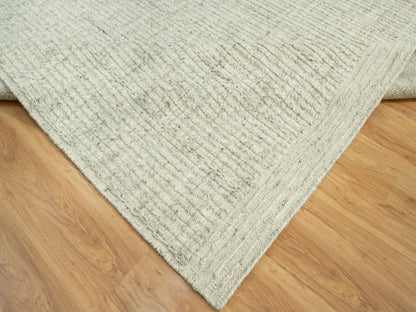 Grey 8'3" x 10'0" Flatweave / Kilim Hand woven Wool Rug - Sku: O090466