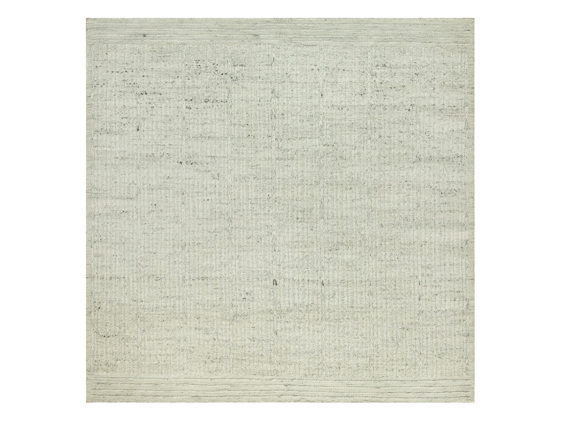 Flatweave / Kilim hand-knotted wool rug in Gray, 8'0" x 8'1", SKU O090476