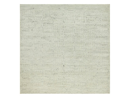 Grey 8'0" x 8'1" Flatweave / Kilim Hand woven Wool Rug - Sku: O090476