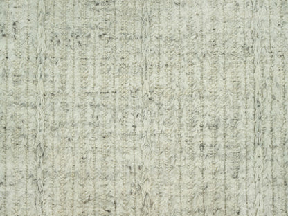 Grey 8'0" x 8'1" Flatweave / Kilim Hand woven Wool Rug - Sku: O090476
