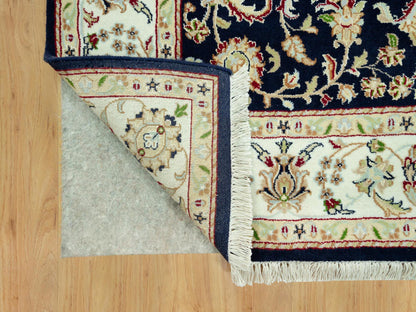 Blue 5'0" x 7'11" Fine Oriental Hand knotted Wool Rug - Sku: O090492