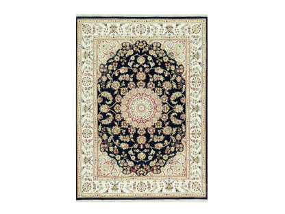 Nain Traditional hand-knotted wool rug in Blue, 5'0" x 6'11", SKU O090493