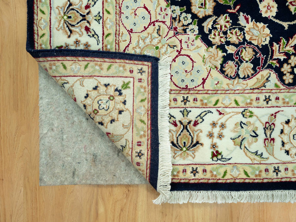 Nain Traditional hand-knotted wool rug in Blue, 5'0" x 6'11", SKU O090493