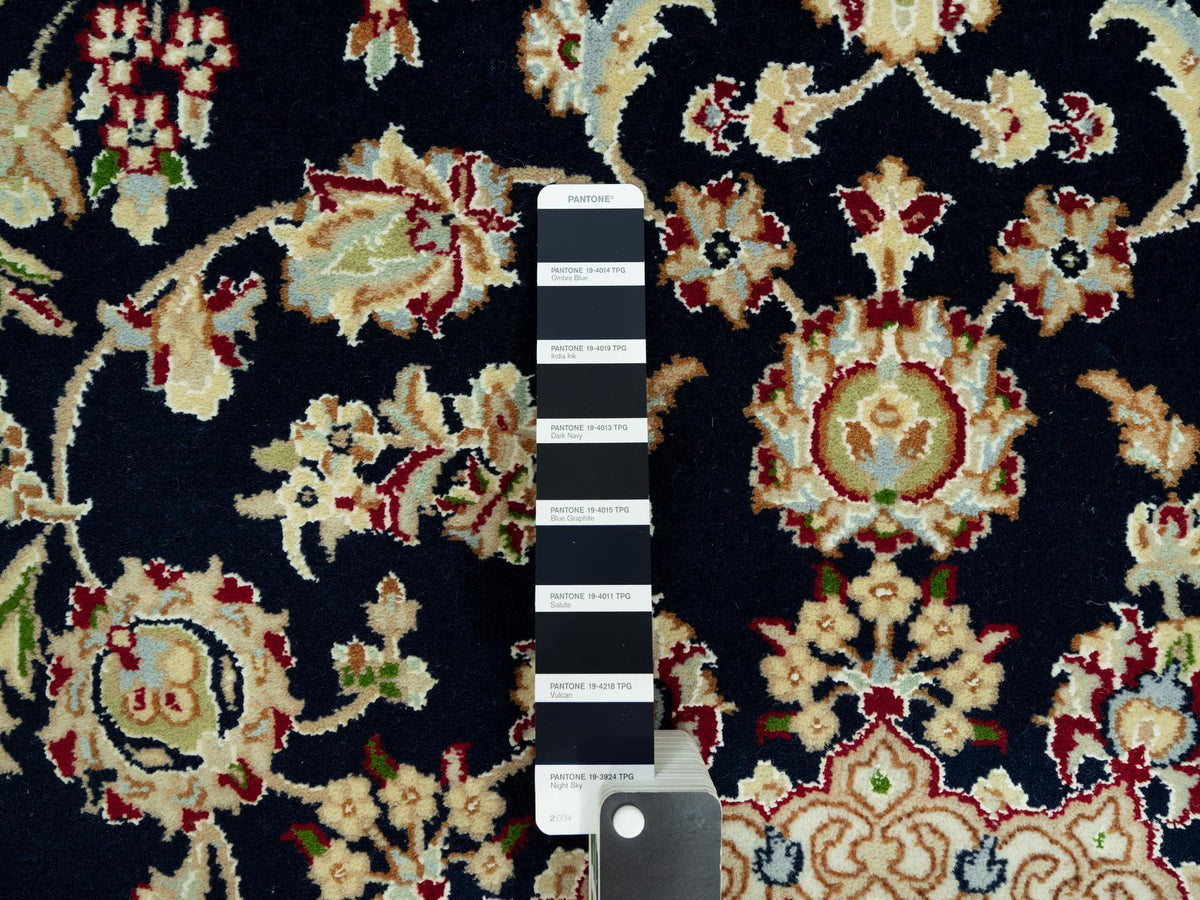 Nain Traditional hand-knotted wool rug in Blue, 5'0" x 6'11", SKU O090493