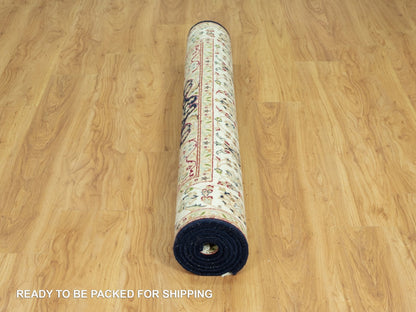 Nain Traditional hand-knotted wool rug in Blue, 5'0" x 6'11", SKU O090493