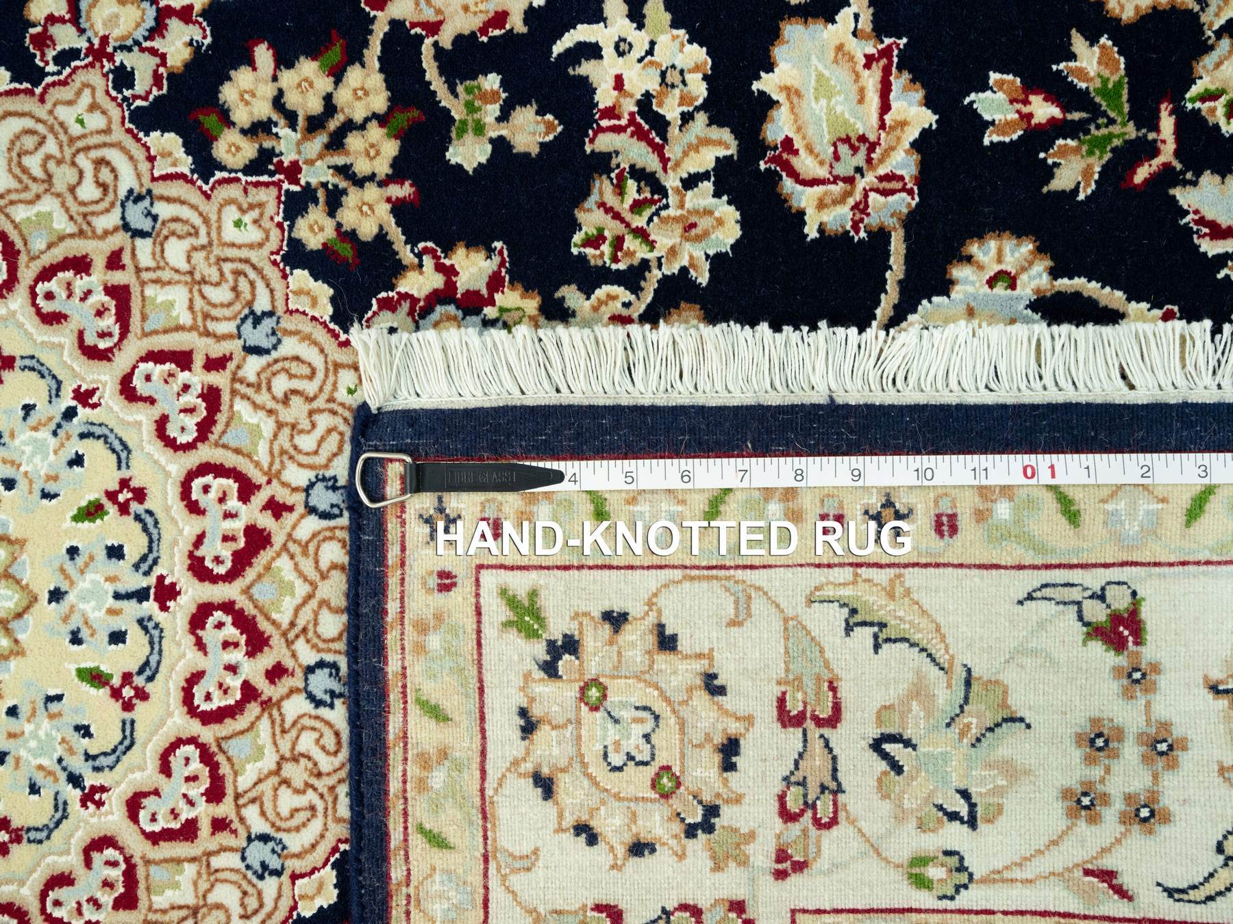 Nain Traditional hand-knotted wool rug in Blue, 5'0" x 6'11", SKU O090493