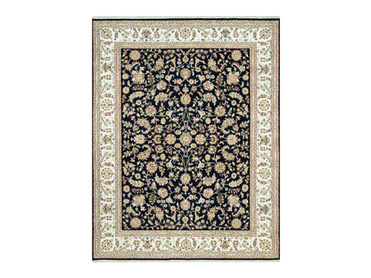 Blue 8'0" x 10'3" Fine Oriental Hand knotted Wool Rug - Sku: O090498