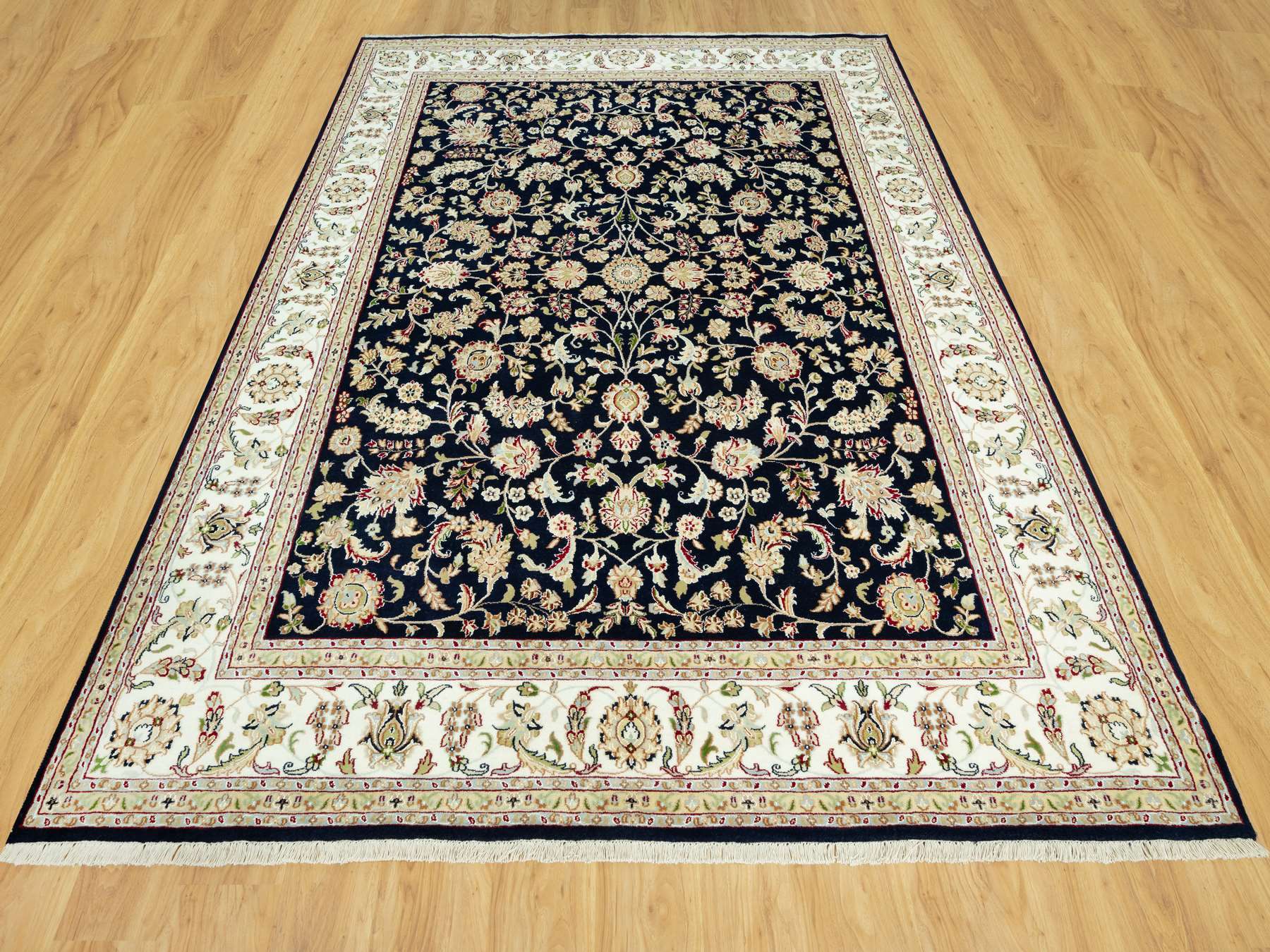 Nain Traditional hand-knotted wool rug in Blue, 8'0" x 10'3", SKU O090498