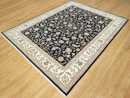 Nain Traditional hand-knotted wool rug in Blue, 8'0" x 10'3", SKU O090498