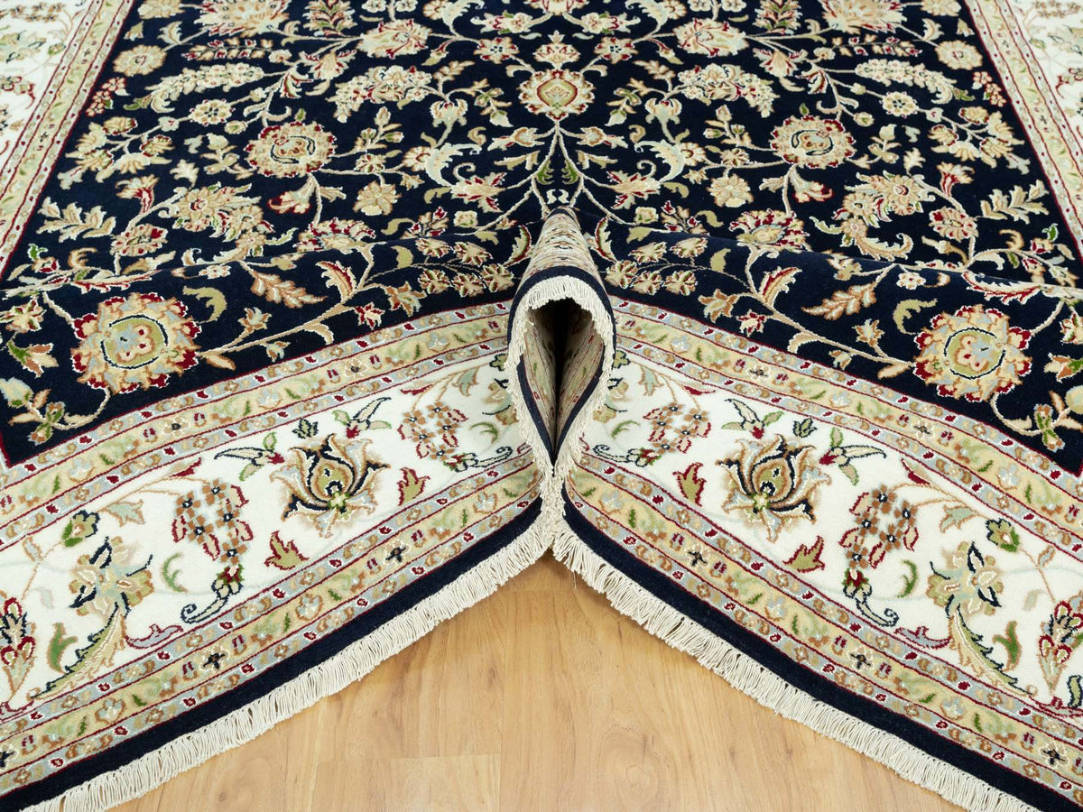 Nain Traditional hand-knotted wool rug in Blue, 8'0" x 10'3", SKU O090498