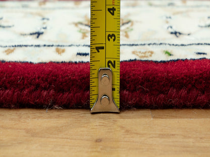 Red 2'7" x 4'1" Traditional Hand knotted Wool Rug - Sku: O090515