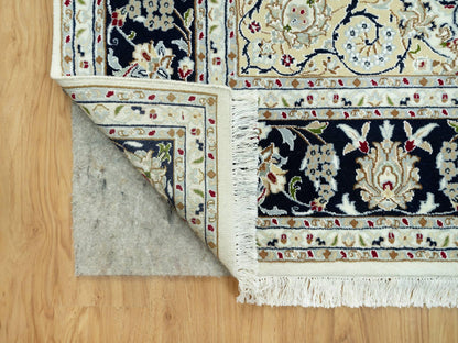 Ivory 7'10" x 10'0" Fine Oriental Hand knotted Wool Rug - Sku: O090519