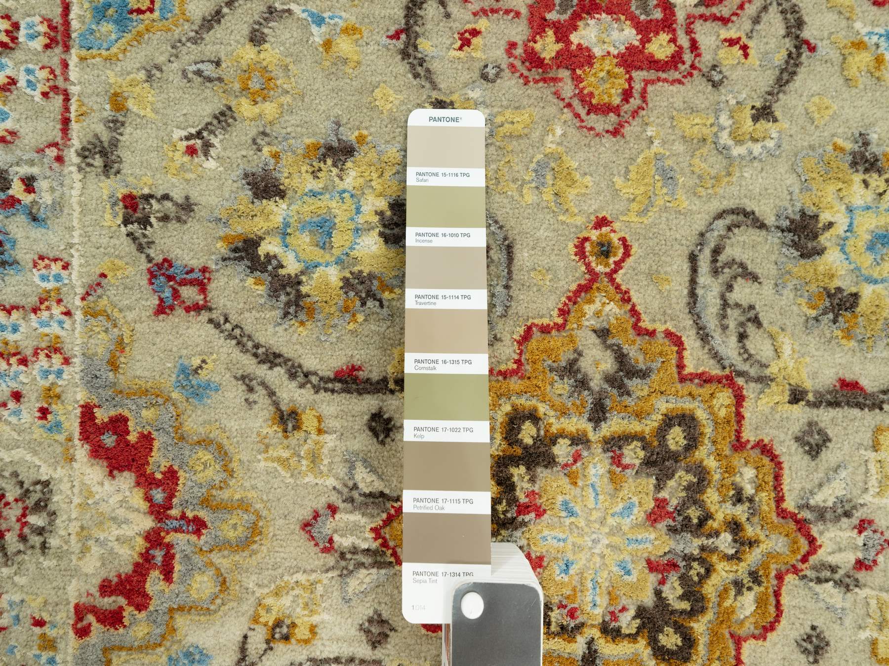 Transitional hand-knotted wool/silk runner in Beige, 2'8" x 6'0", SKU O090534