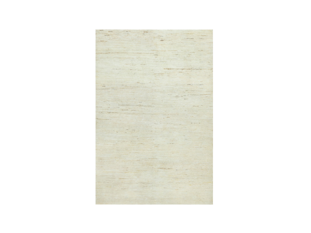 Gabbeh Modern / Contemporary hand-knotted wool rug in Ivory, 3'10" x 5'10", SKU O090553