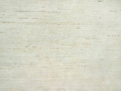 Ivory 3'10" x 5'10" Modern and Contemporary Hand knotted Wool Rug - Sku: O090553