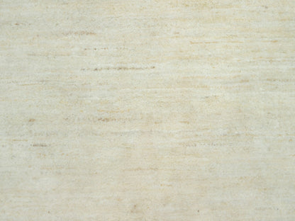 Ivory 2'5" x 6'1" Modern and Contemporary Hand knotted Wool Rug - Sku: O090556