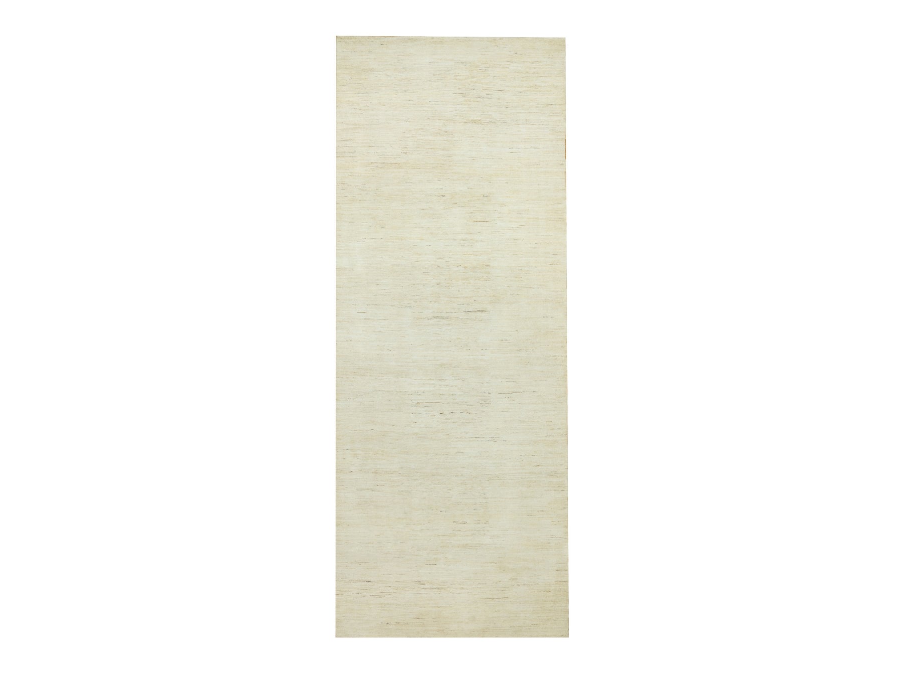 Ivory 5'1" x 13'8" Modern / Contemporary Hand knotted Wool Rug - Sku: O090559