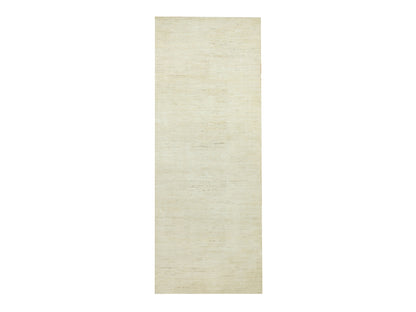 Ivory 5'1" x 13'8" Modern and Contemporary Hand knotted Wool Rug - Sku: O090559