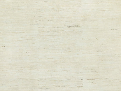 Ivory 5'1" x 13'8" Modern and Contemporary Hand knotted Wool Rug - Sku: O090559