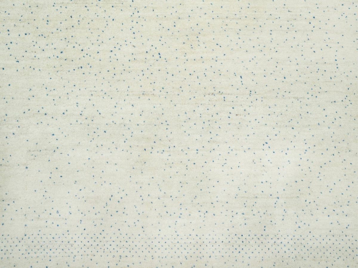 Gabbeh Modern / Contemporary hand-knotted wool rug in Ivory, 9'10" x 14'0", SKU O090569