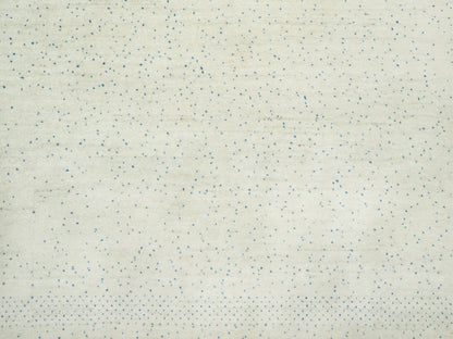 Gabbeh Modern / Contemporary hand-knotted wool rug in Ivory, 9'10" x 14'0", SKU O090569