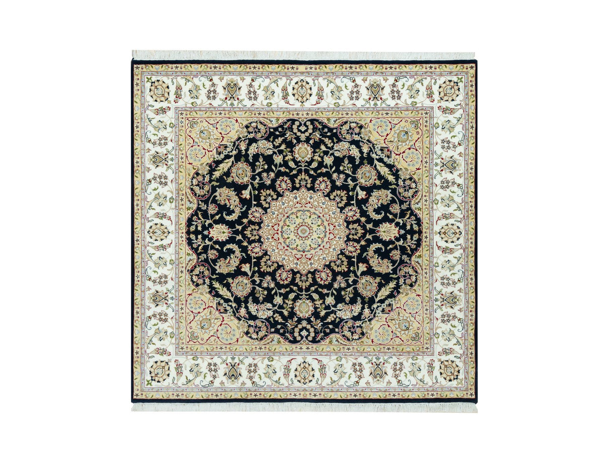 Nain Traditional hand-knotted wool rug in Blue, 6'7" x 6'7", SKU O090593