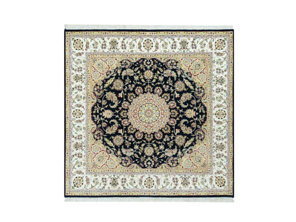 Nain Traditional hand-knotted wool rug in Blue, 6'7" x 6'7", SKU O090593