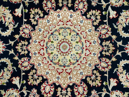 Nain Traditional hand-knotted wool rug in Blue, 6'7" x 6'7", SKU O090593