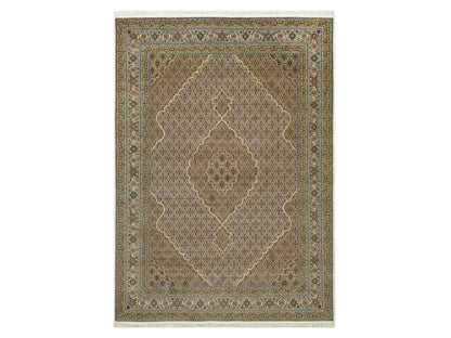 Ivory 8'10" x 12'3" Fine Oriental Hand knotted Wool Rug - Sku: O090605
