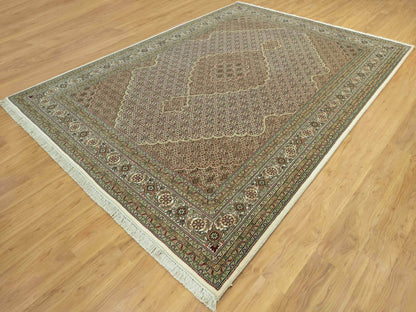 Ivory 8'10" x 12'3" Fine Oriental Hand knotted Wool Rug - Sku: O090605