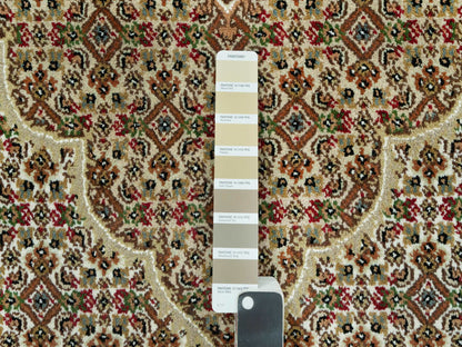 Ivory 8'10" x 12'3" Fine Oriental Hand knotted Wool Rug - Sku: O090605