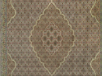 Ivory 8'10" x 12'3" Fine Oriental Hand knotted Wool Rug - Sku: O090605