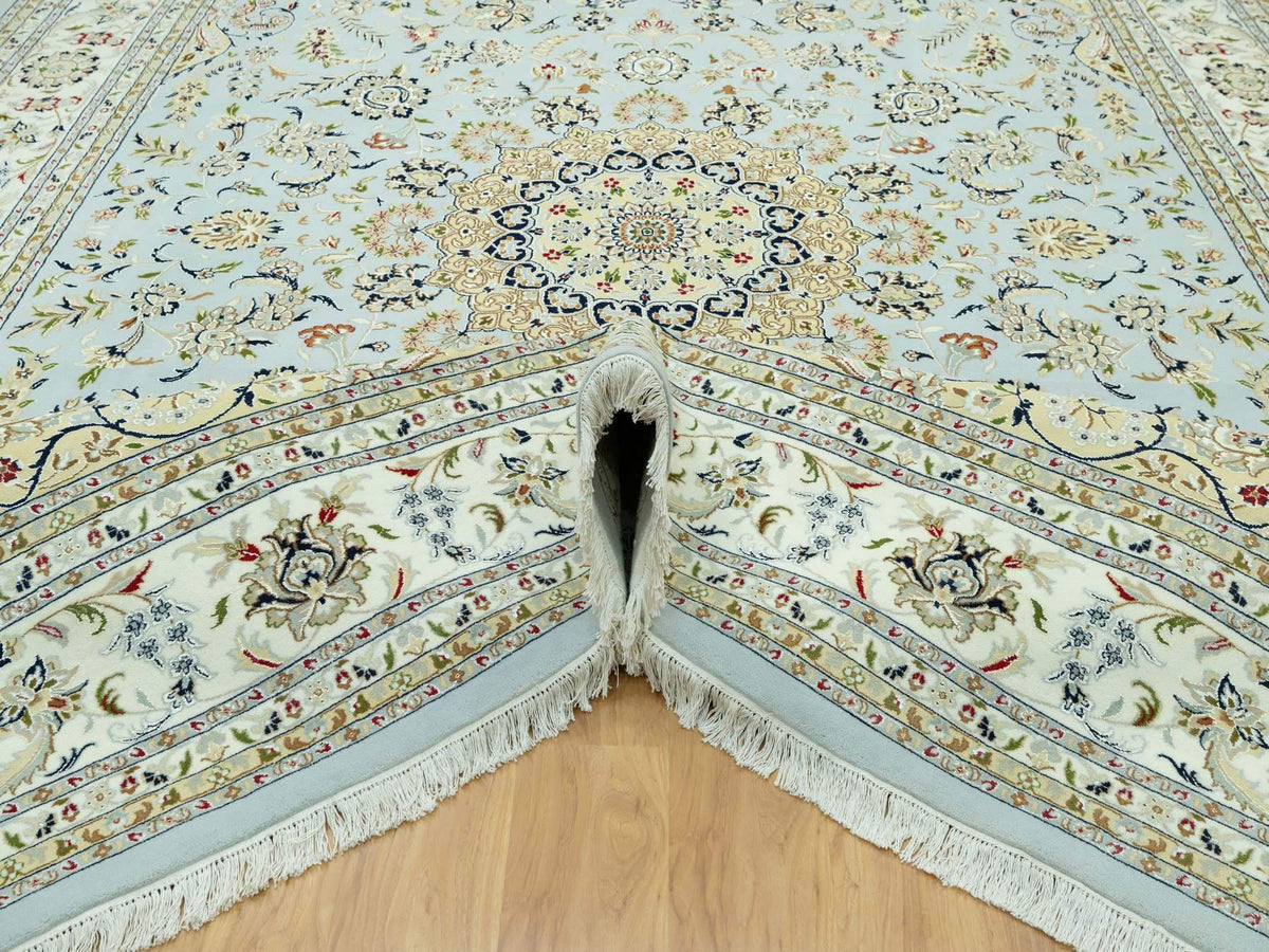 Nain Traditional hand-knotted wool rug in Blue, 11'6" x 15'6", SKU O090608