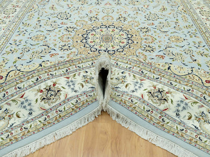 Nain Traditional hand-knotted wool rug in Blue, 11'6" x 15'6", SKU O090608