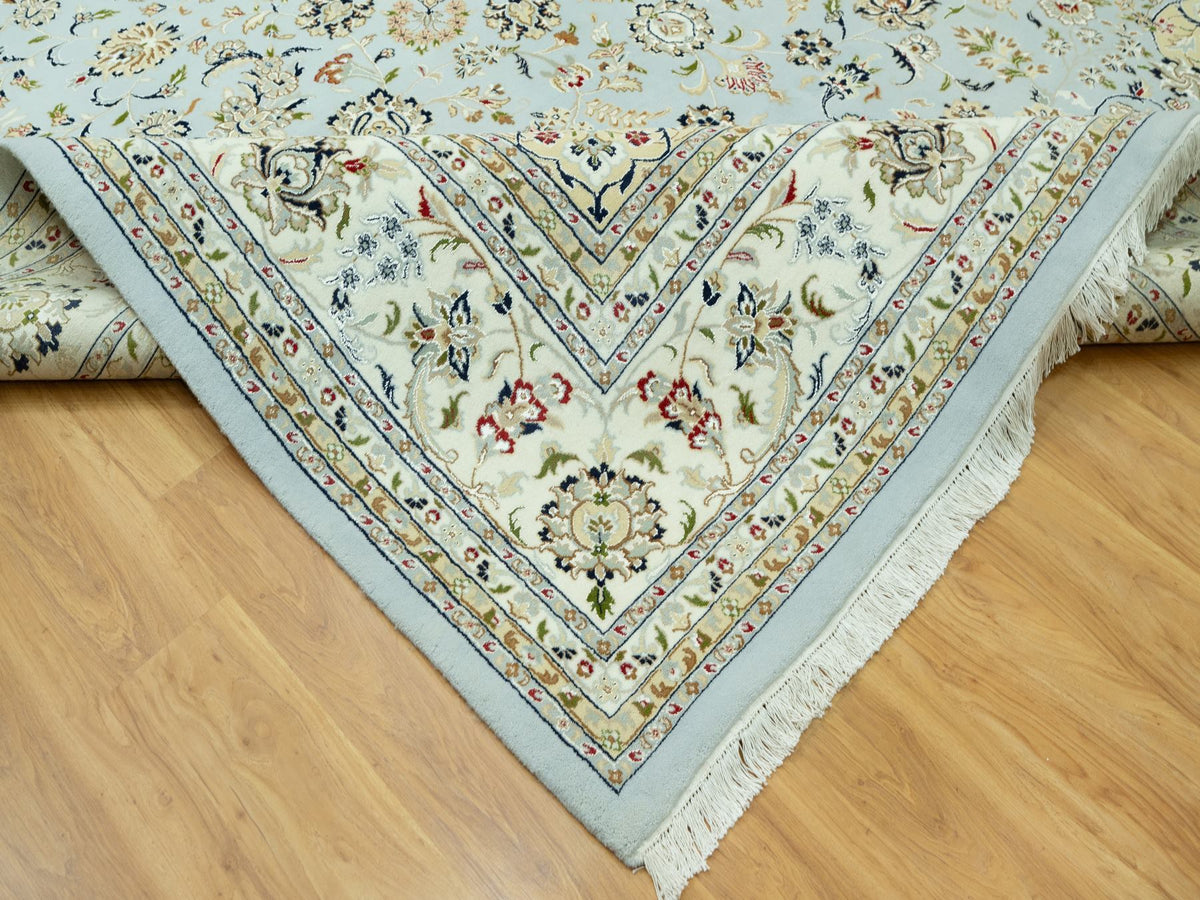 Nain Traditional hand-knotted wool rug in Blue, 11'6" x 15'6", SKU O090608