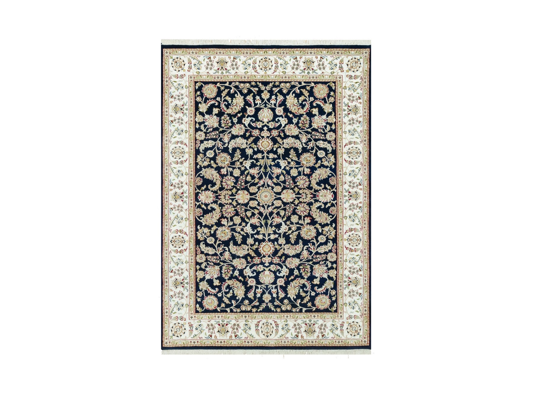 Nain Traditional hand-knotted wool rug in Blue, 6'1" x 8'10", SKU O090612