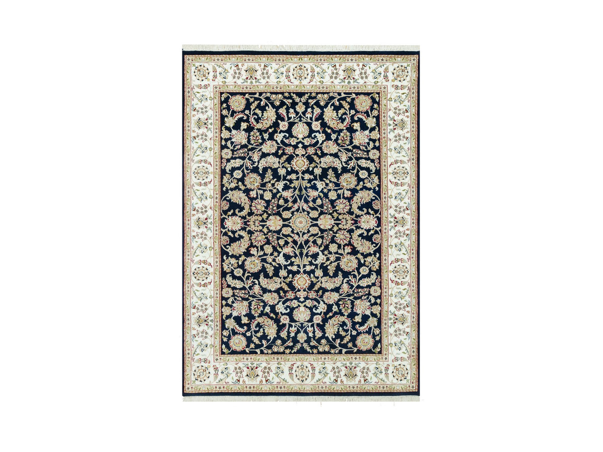 Nain Traditional hand-knotted wool rug in Blue, 6'1" x 8'10", SKU O090612