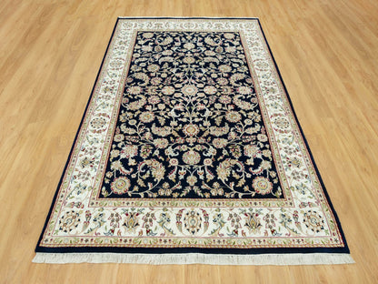 Nain Traditional hand-knotted wool rug in Blue, 6'1" x 8'10", SKU O090612