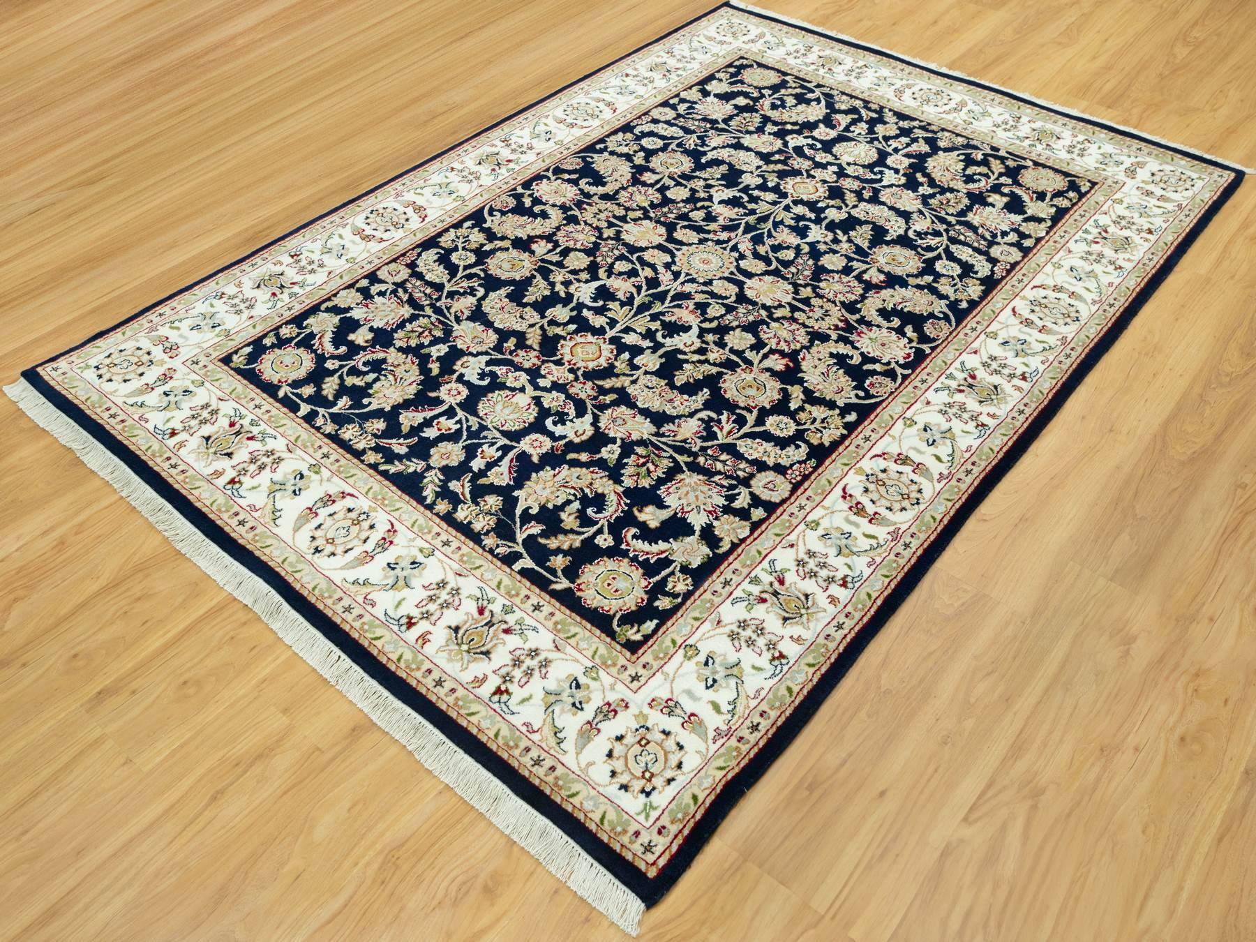 Nain Traditional hand-knotted wool rug in Blue, 6'1" x 8'10", SKU O090612